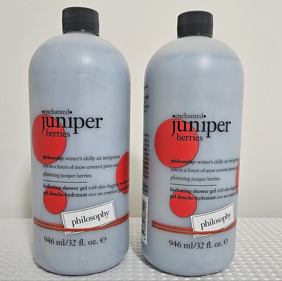 Philosophy NEW 2X Lot Enchanted Juniper Berries Hydrating Shower Gel 32 Oz. Each